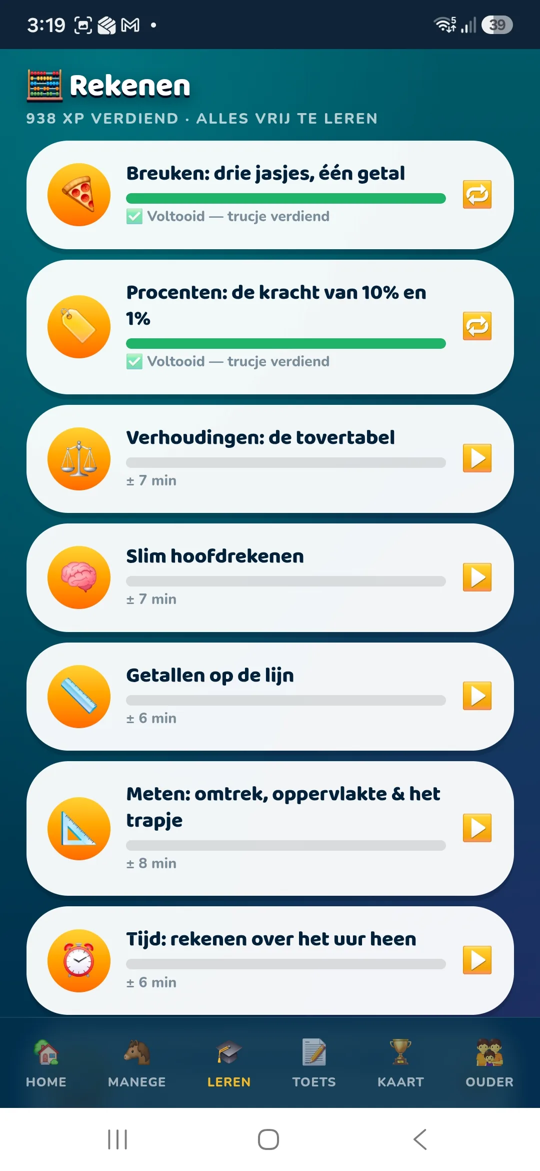 Leerpad rekenen